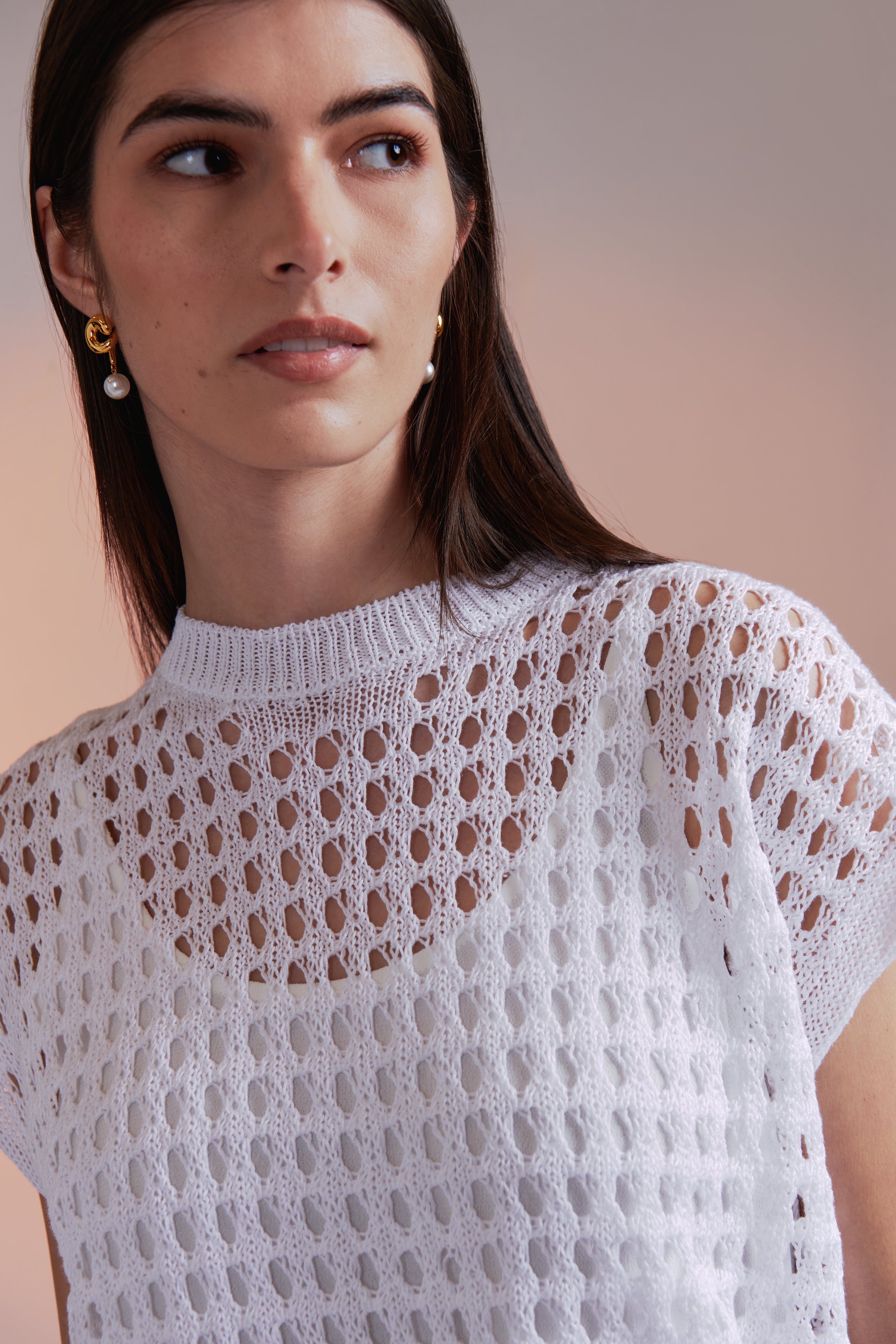 Fiano Crochet Vest Knit by Antonelli