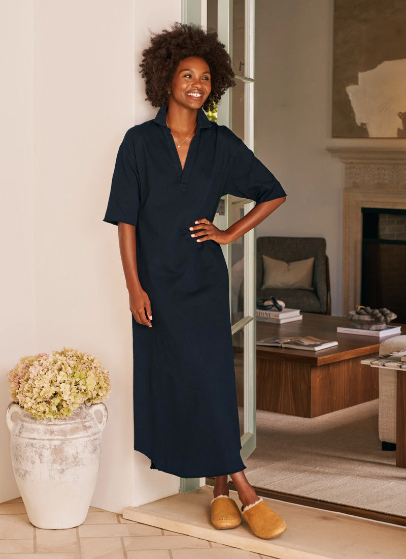 Emma Popover Henley Maxi Dress by Frank & Eileen