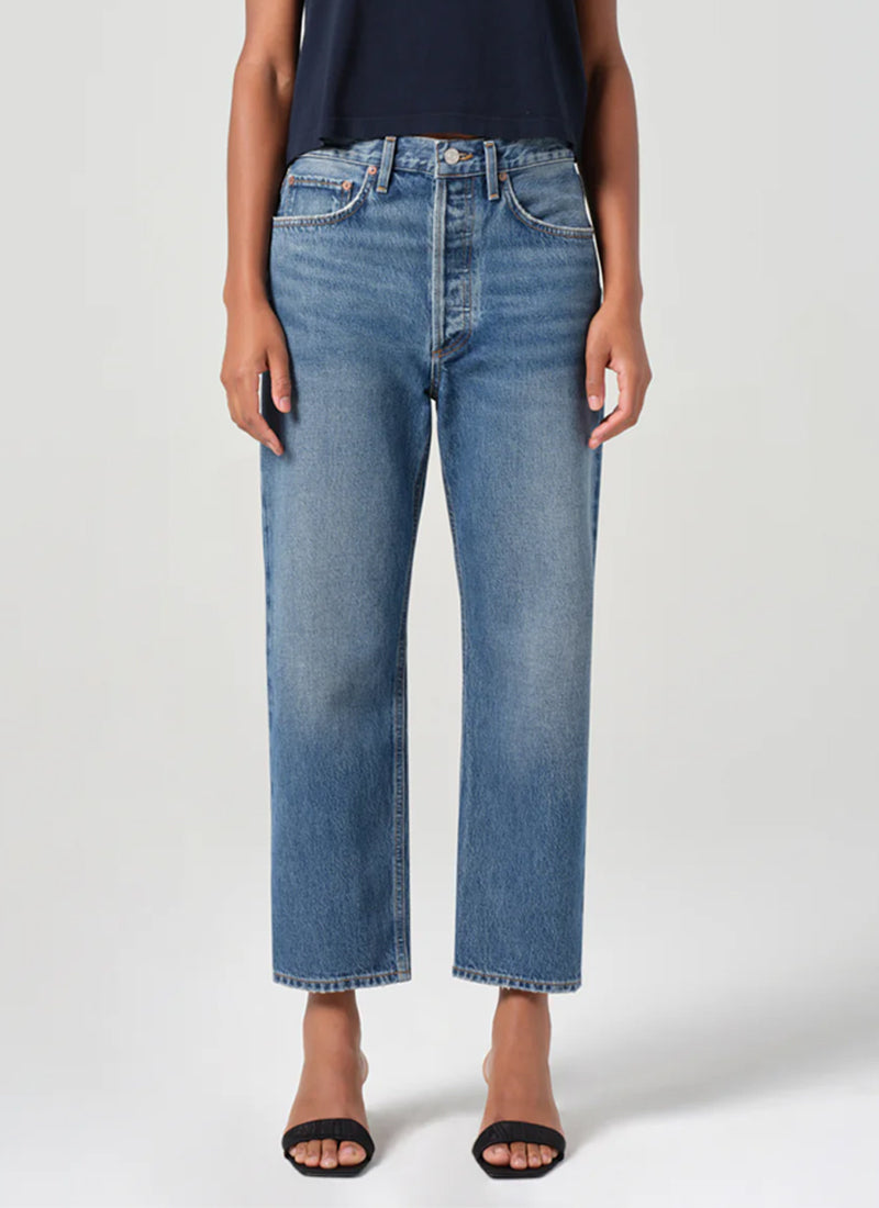 AGOLDE 90's Crop Mid Rise Straight Leg Jeans