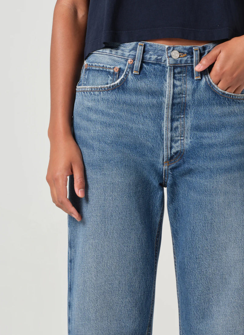 AGOLDE 90's Crop Mid Rise Straight Leg Jeans