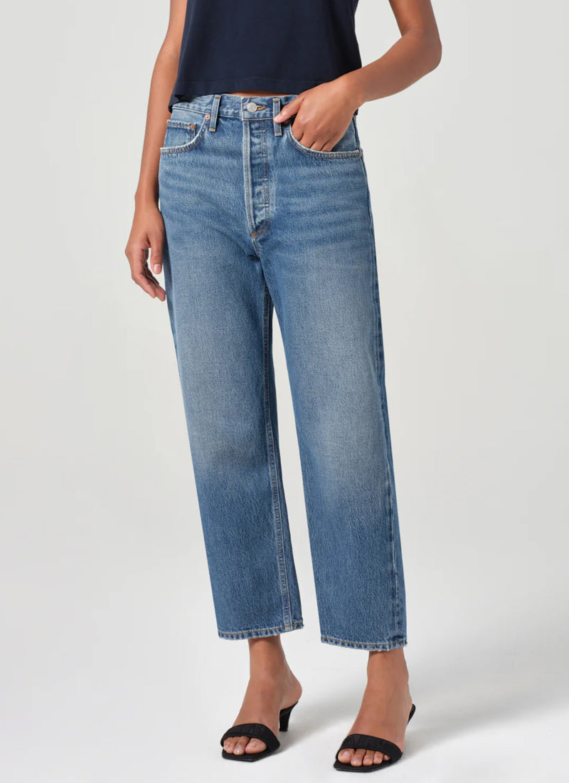 AGOLDE 90's Crop Mid Rise Straight Leg Jeans