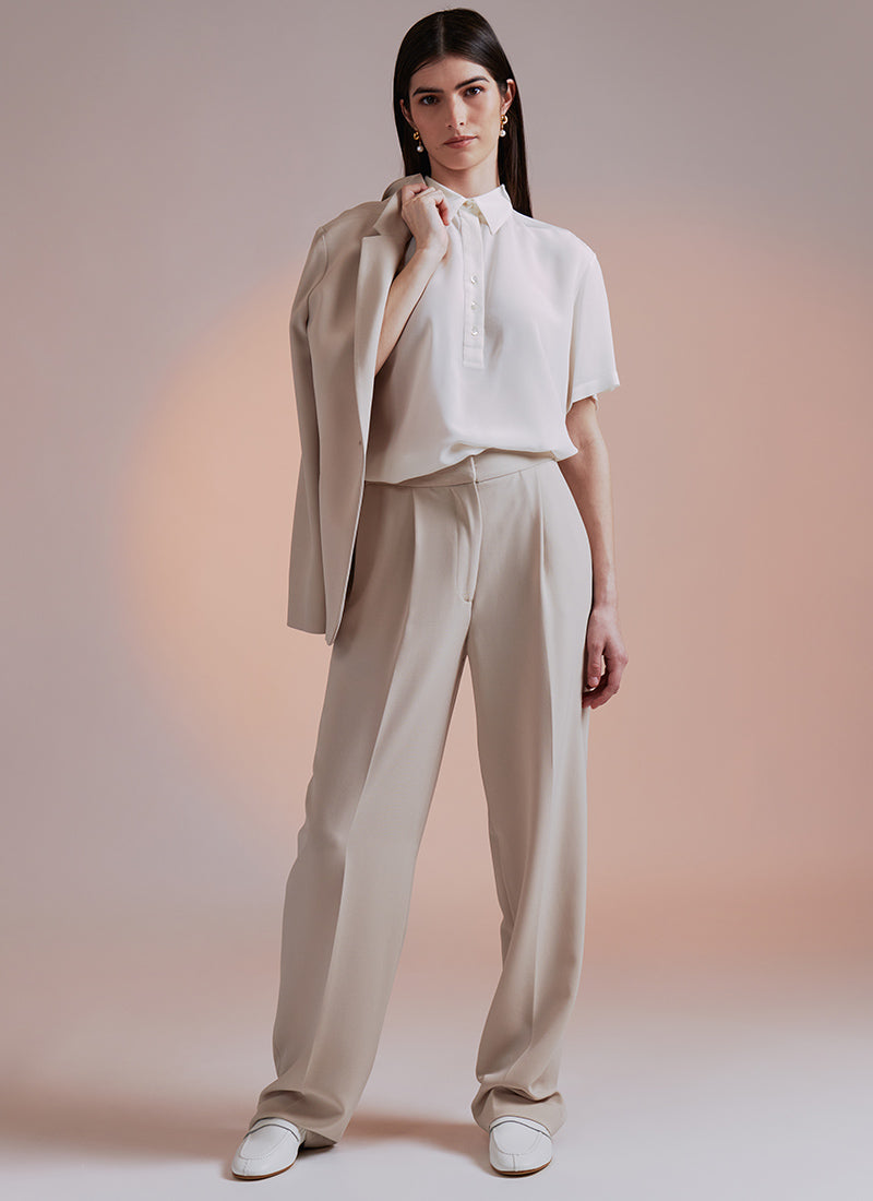Antonelli Beethoven Silk Camp Blouse
