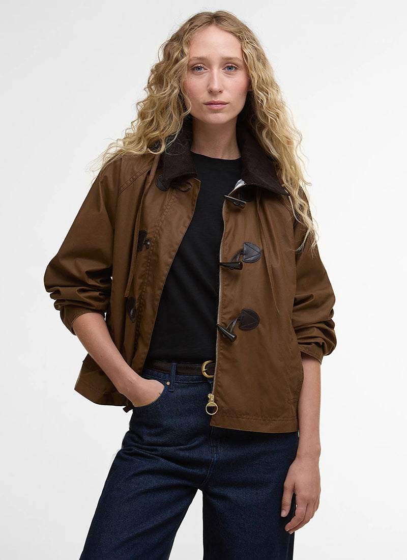 Myra Wax Duffle Coat by Barbour at Andrews