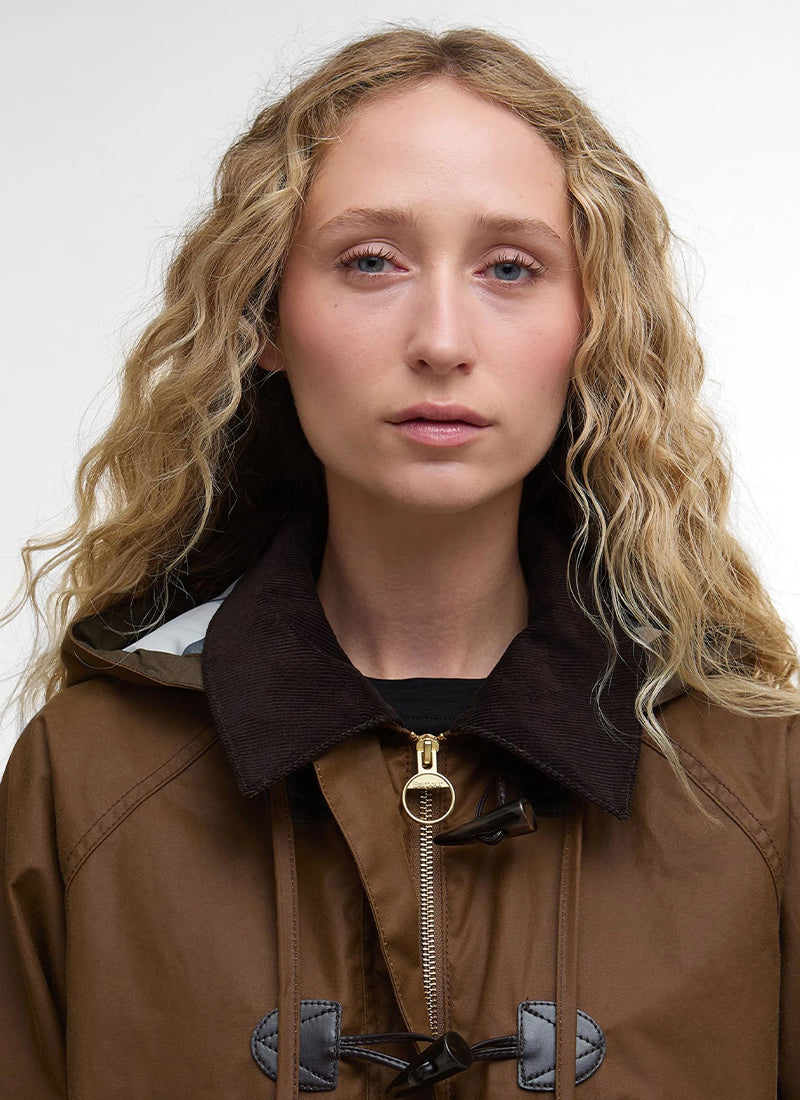 Myra Wax Duffle Coat by Barbour at Andrews