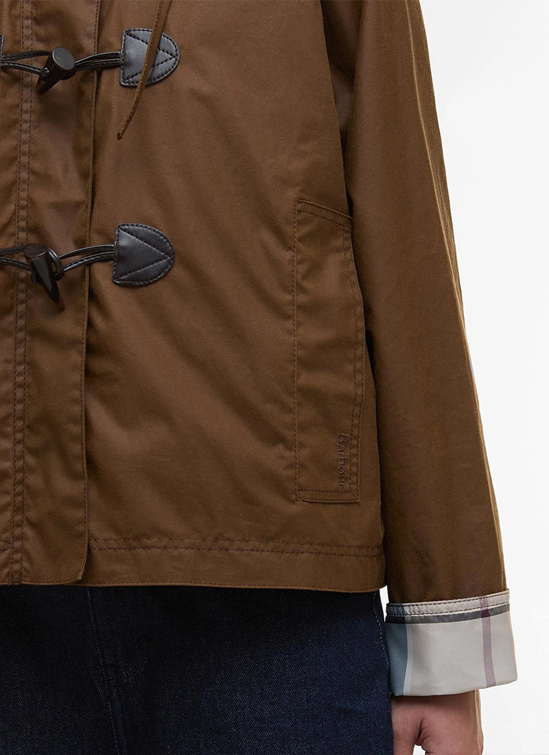 Myra Wax Duffle Coat by Barbour at Andrews