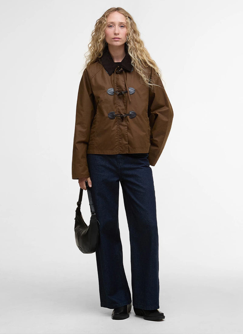 Myra Wax Duffle Coat by Barbour at Andrews