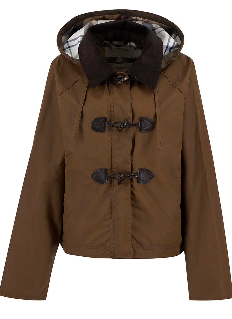 Myra Wax Duffle Coat by Barbour at Andrews