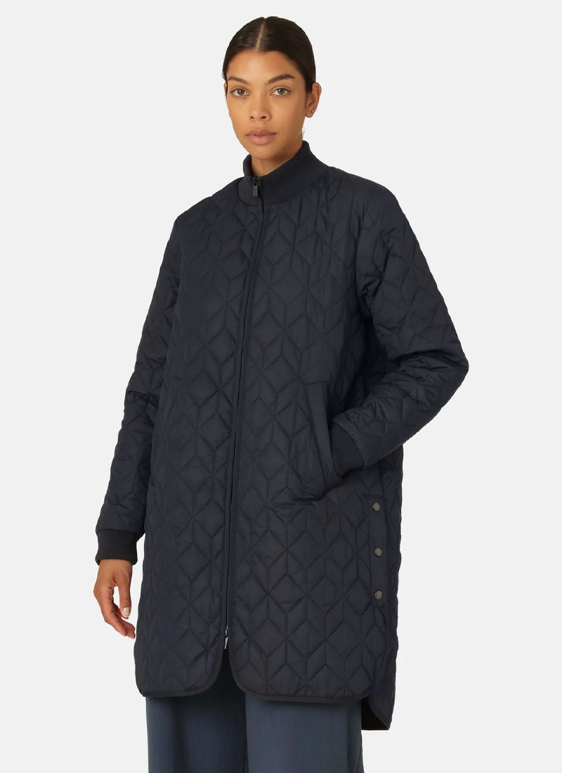 Ilse Jacobsen Long Diamond Quilt Coat