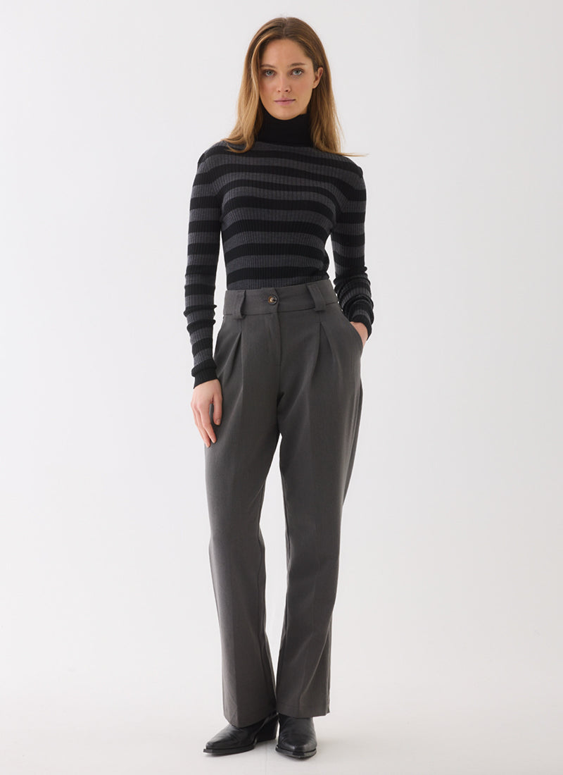 Mer Extra Fine Rib Knit Long Sleeve Turtleneck Sweater by Majestic at Andrews