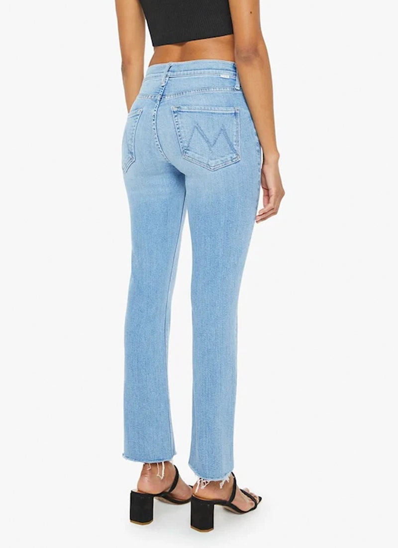 MOTHER Mid Rise Dazzler Ankle Fray Jeans
