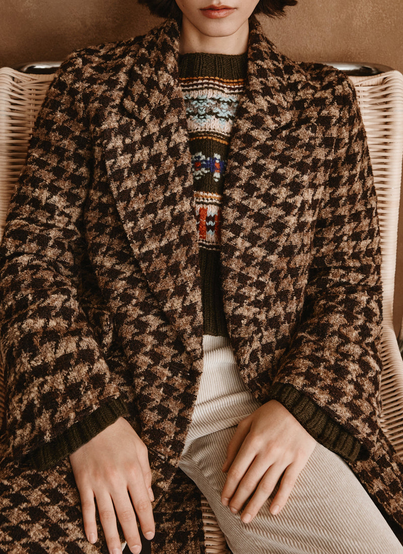 DB Houdstooth Topcoat by Smythe at Andrews