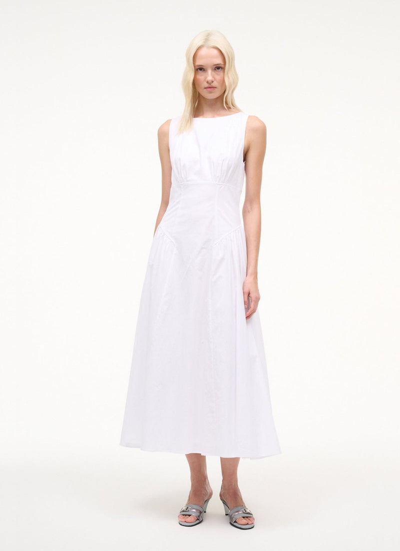 sleeveless white cotton dress Gwen Midi by STAUD harvest fleur Letter Charm:R Ella Mini Dress -