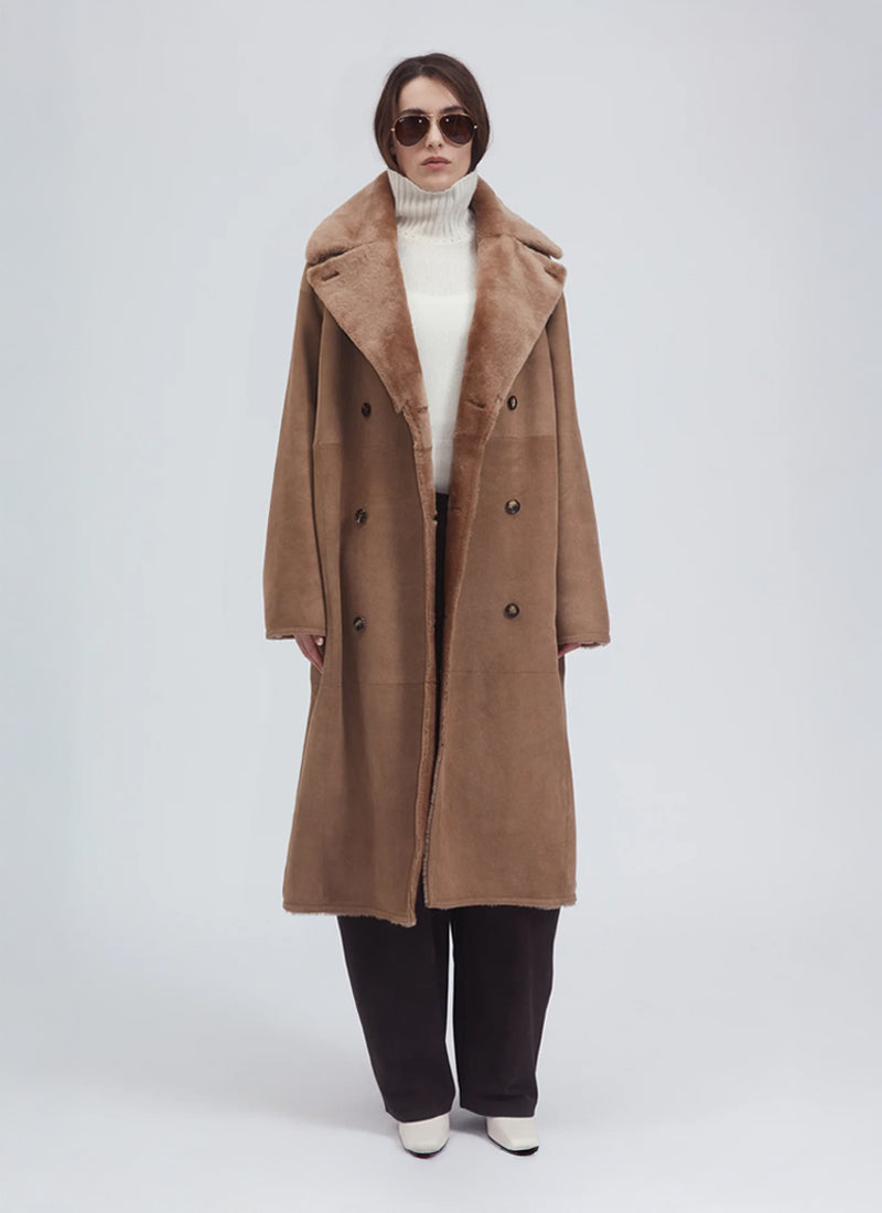 UTZON Merino Double Breasted Reversible Long Shearling