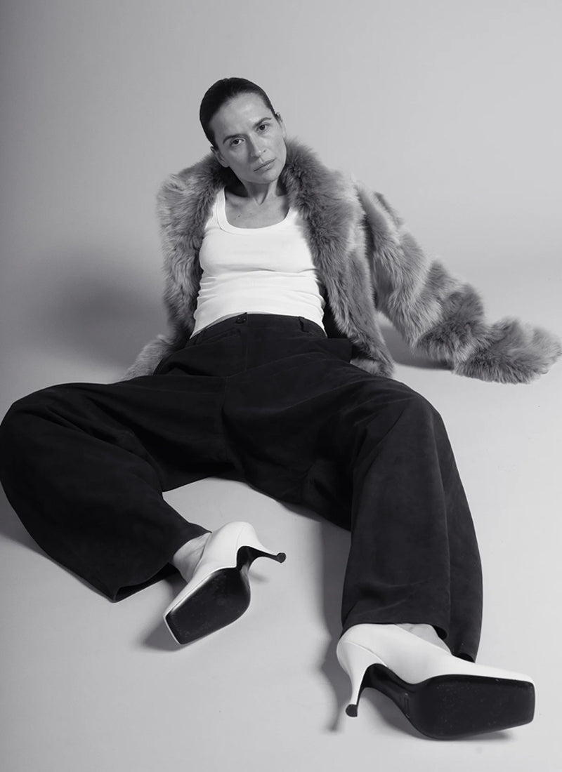 UTZON Toscana Double Breasted Shearling Jacket