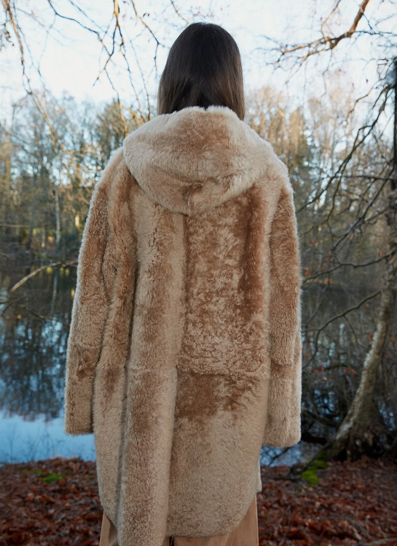 UTZON Lacon Teddy Reversible Hood Shearling