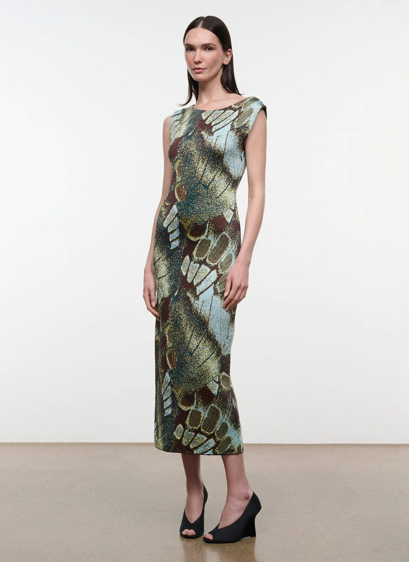 staud green dress Veronica by Calluna