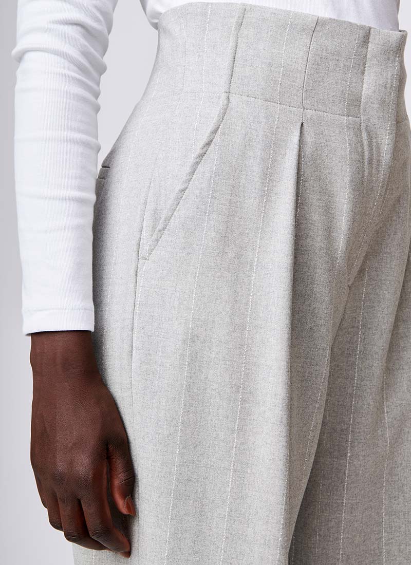 Eleventy High-Waist Wool Pant