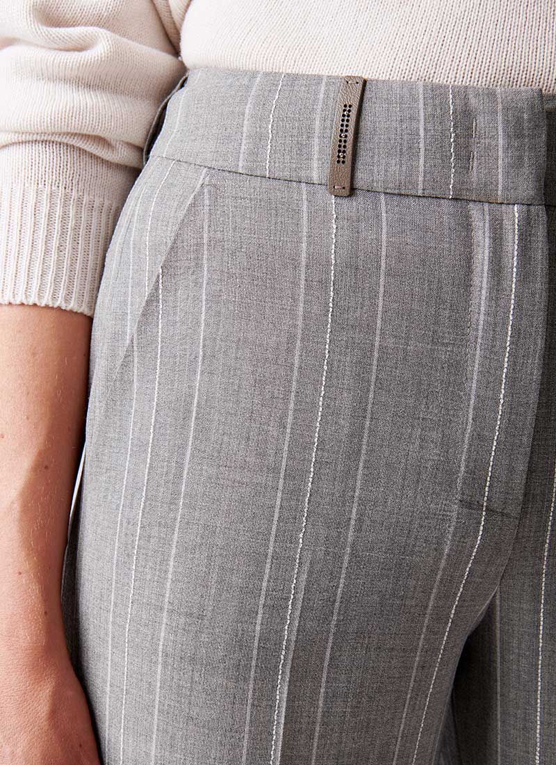 Peserico Maxi Pinstripe Trouser