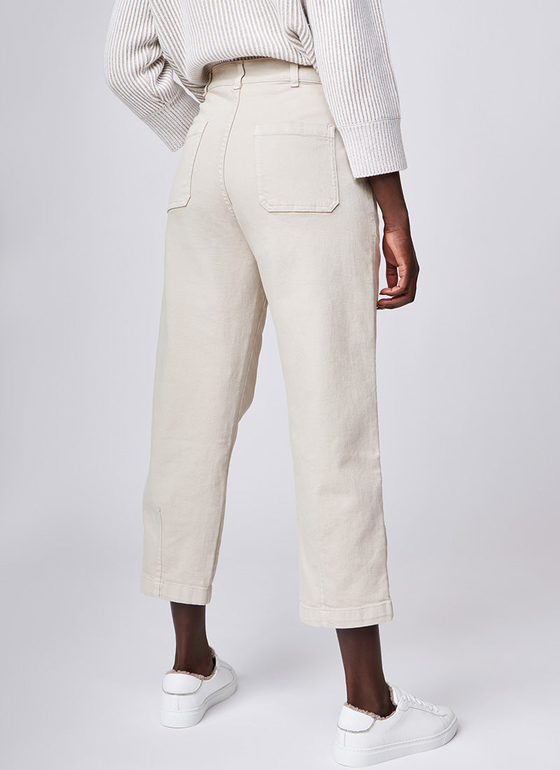 Eleventy Cropped Cotton Pant