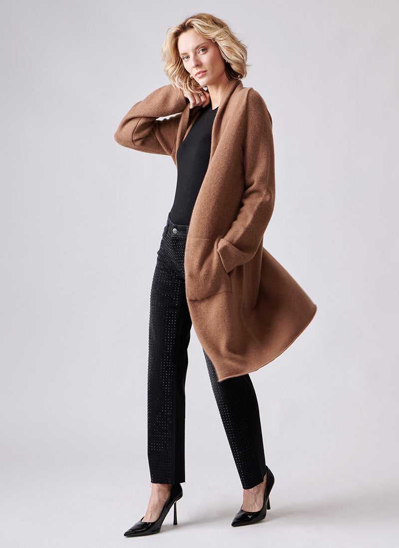 Repeat Organic Cashmere Open Cardigan