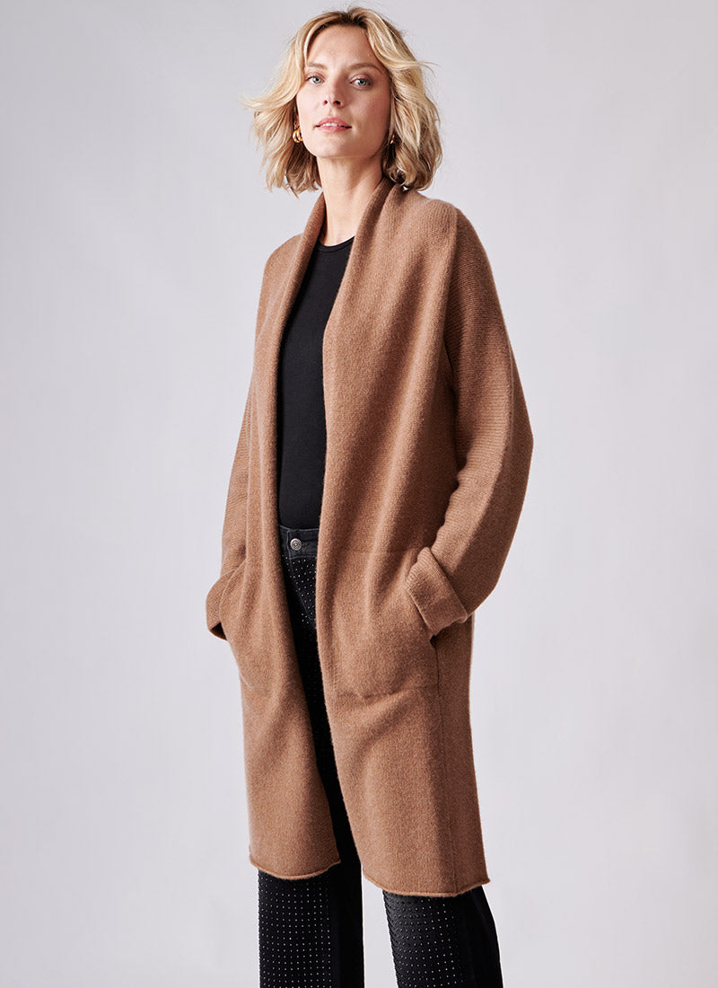 Repeat Organic Cashmere Open Cardigan