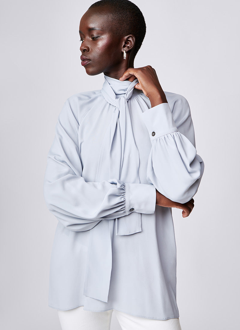 Eleventy Silk Neck Tie Shirt