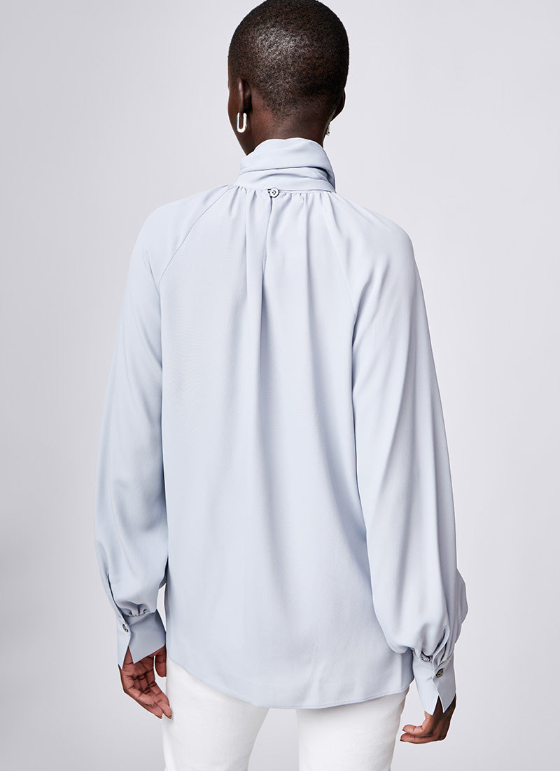 Eleventy Silk Neck Tie Shirt