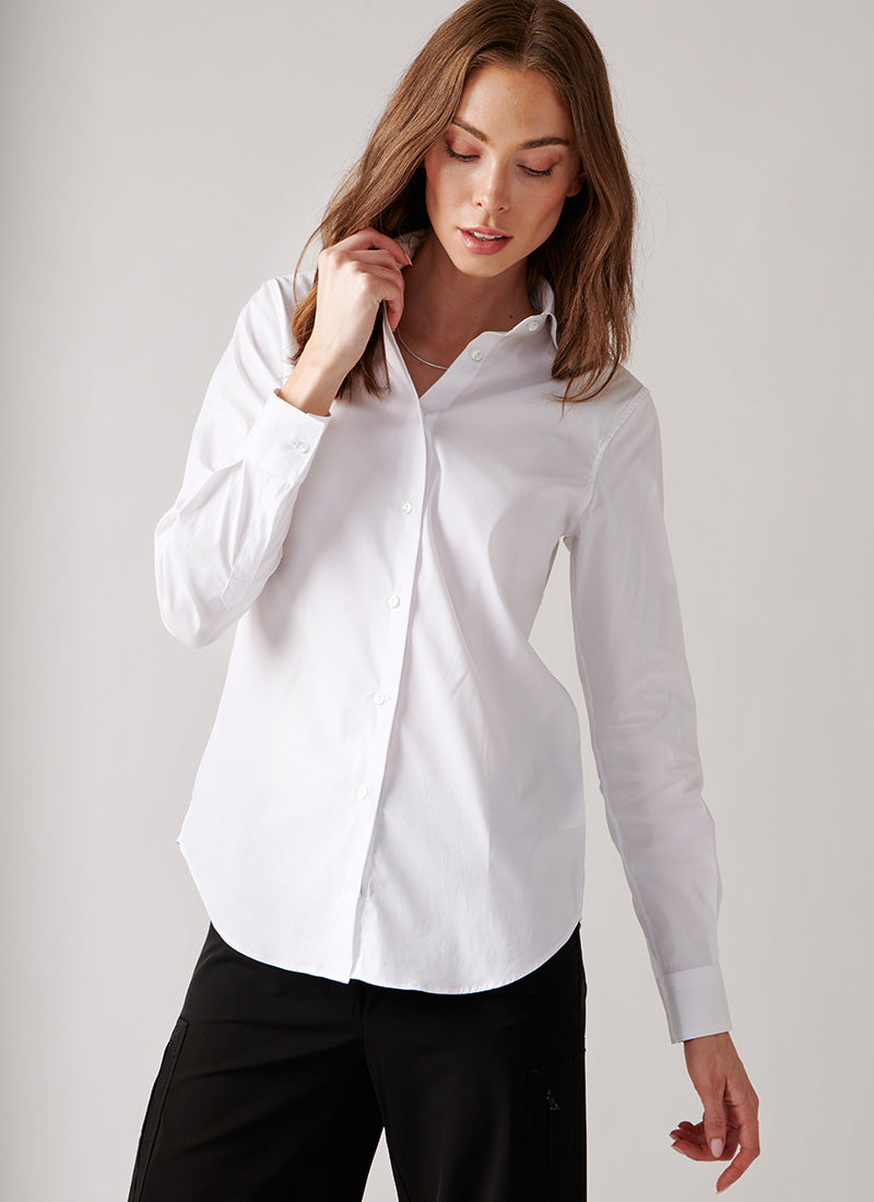 Xacus Pina Stretch Poplin Button-Down Shirt