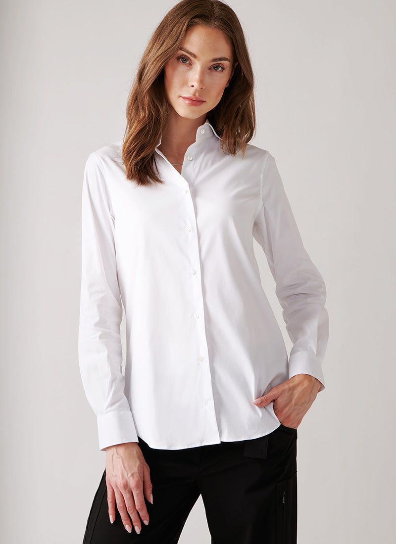 Xacus Pina Stretch Poplin Button-Down Shirt