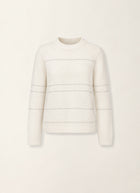 Stripe Knit Long Sleeve Knit Top