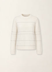 Stripe Knit Long Sleeve Knit Top