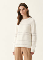 Stripe Knit Long Sleeve Knit Top