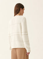 Stripe Knit Long Sleeve Knit Top