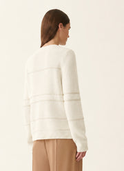 Stripe Knit Long Sleeve Knit Top