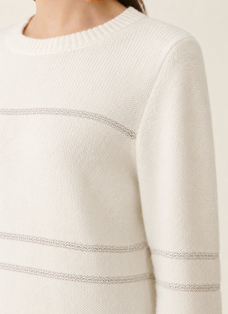 Stripe Knit Long Sleeve Knit Top