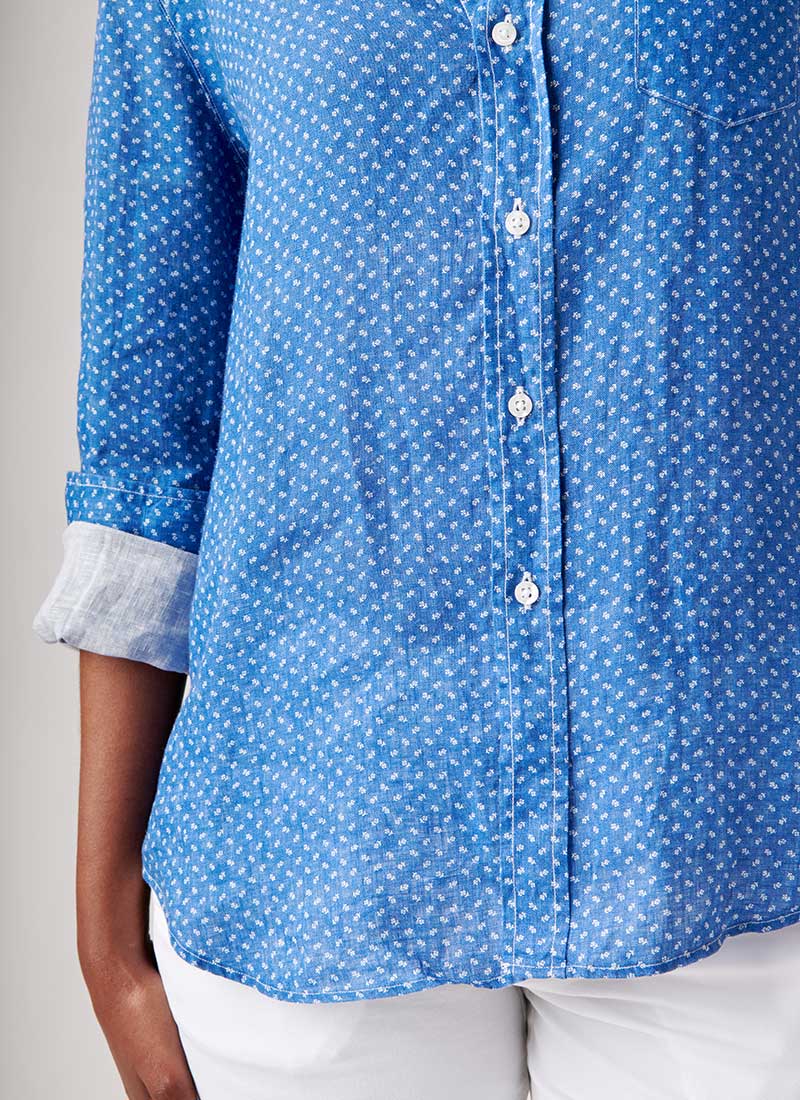 Frank & Eileen Eileen Blue Floral Shirt