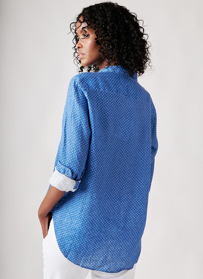Frank & Eileen Eileen Blue Floral Shirt