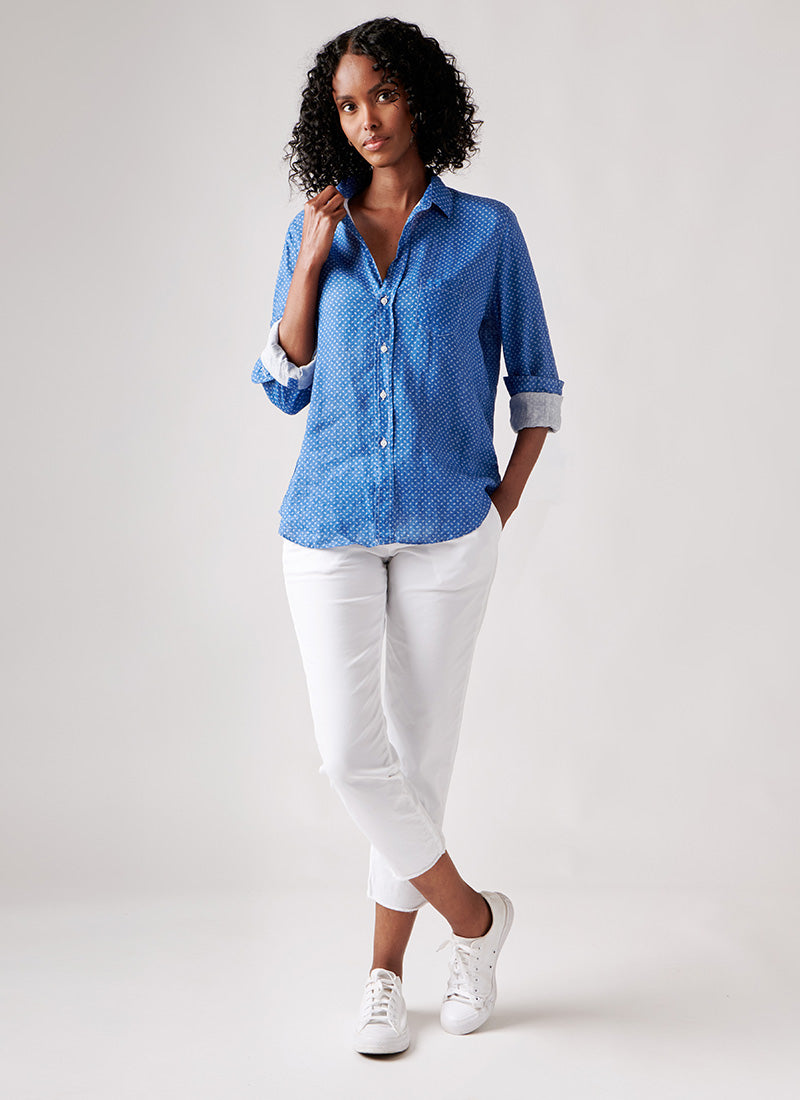 Frank & Eileen Eileen Blue Floral Shirt