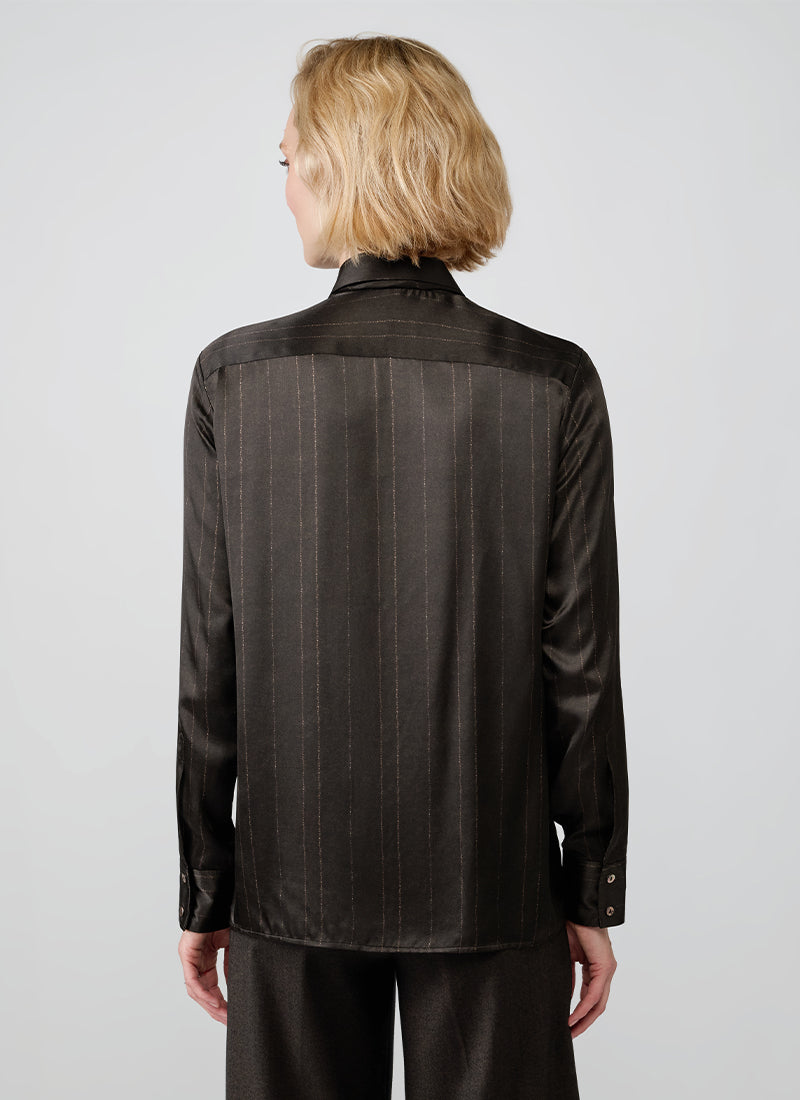 Antonelli Dafne Pinstripe Tie Shirt