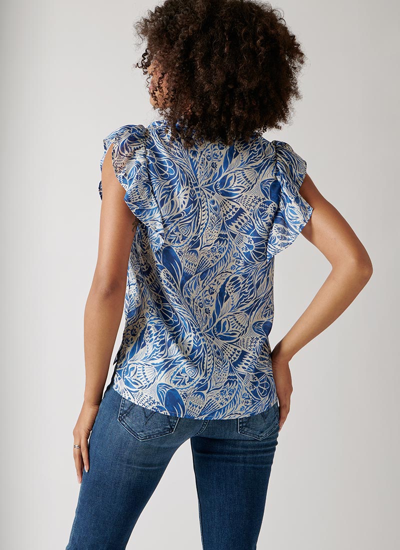 Momoni V-Neck Silk Top