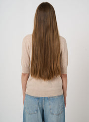 Short Sleeve Organic Cashmere Knit