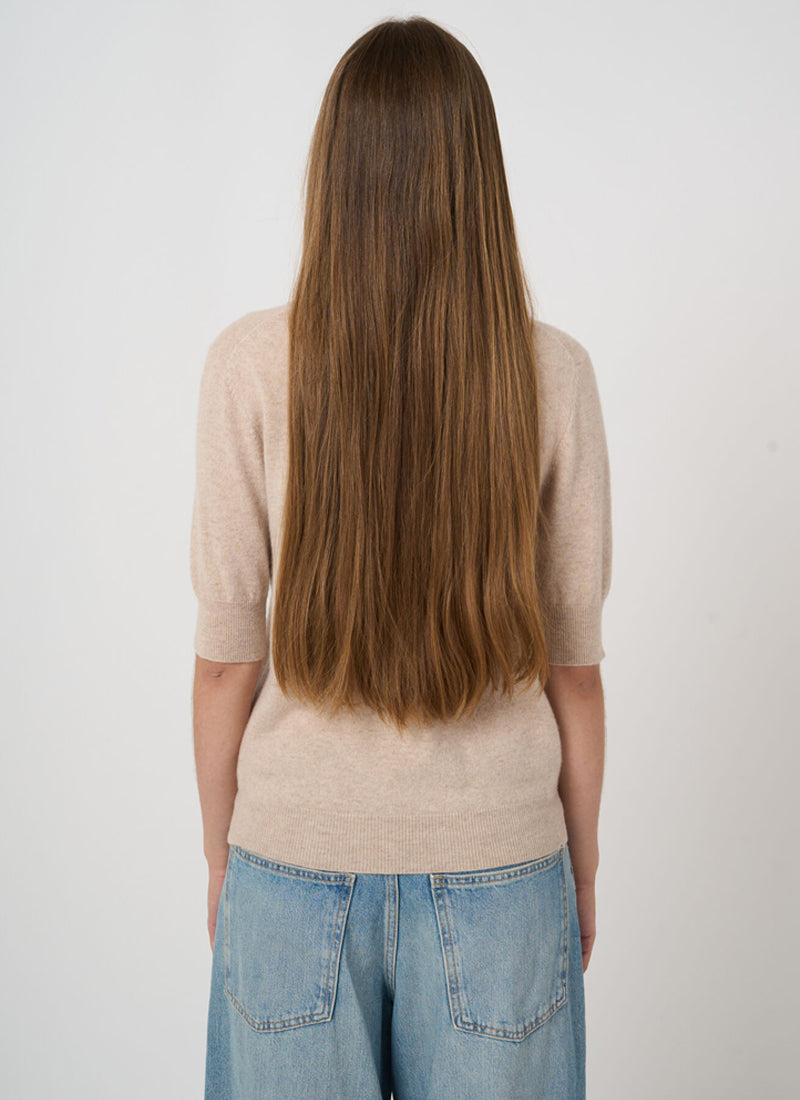 Short Sleeve Organic Cashmere Knit
