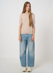 Short Sleeve Organic Cashmere Knit
