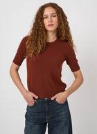 Short Sleeve Organic Cashmere Knit