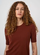 Short Sleeve Organic Cashmere Knit