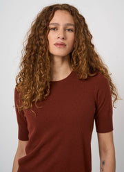 Short Sleeve Organic Cashmere Knit