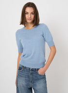 Short Sleeve Organic Cashmere Knit