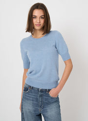 Short Sleeve Organic Cashmere Knit