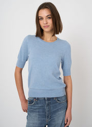 Short Sleeve Organic Cashmere Knit