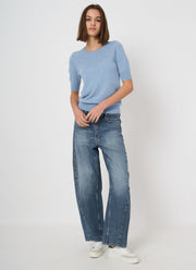 Short Sleeve Organic Cashmere Knit